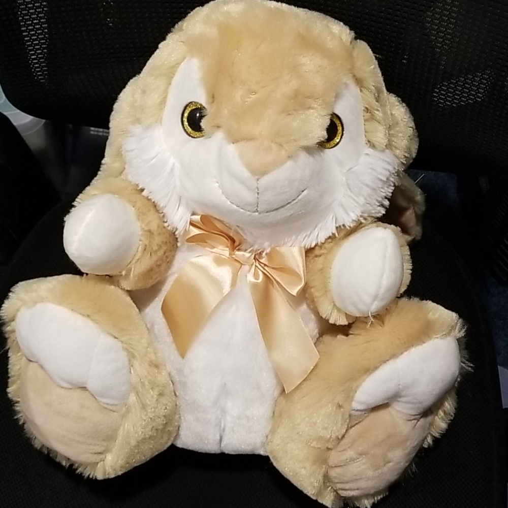 Nwt! Happy go fluffy bunny with long ears